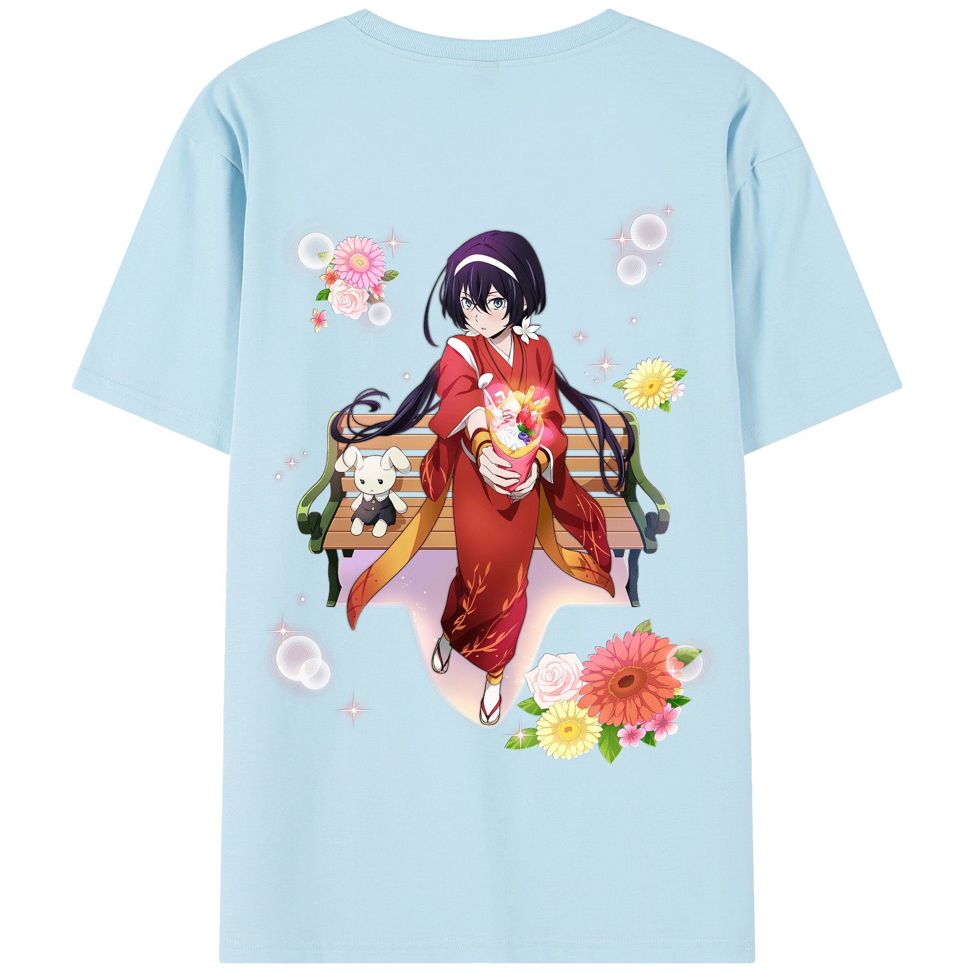 （画像用） 文豪ストレイドッグス Bungo Stray Dogs 綿100％半袖Tシャツ（背面プリント）